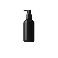 Black pump bottle product mockup minimalist design