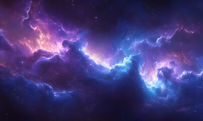 Fototapeta premium Celestial Symphony: A Vibrant Tapestry of Cosmic Clouds and Stardust