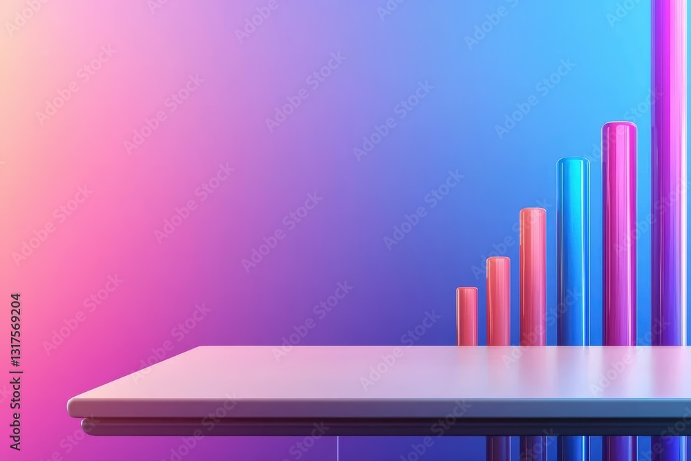 Poster futuristic boardroom concept with floating holograms and digital data visualizations