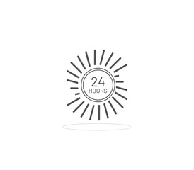 24hours, icon symbol