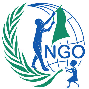 NGO logo design isolated in white background or transparent background