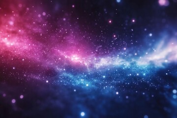 Obraz premium Vibrant cosmic landscape featuring swirling nebulae and countless stars in a rich color palette