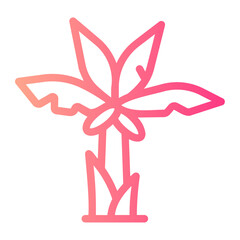 banana tree gradient icon