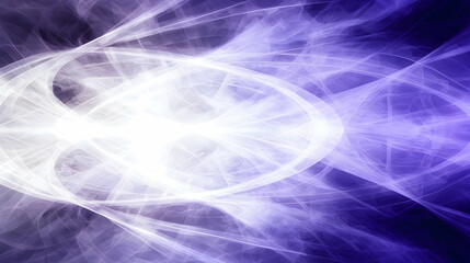 Fototapeta premium Abstract purple and white energy swirls, futuristic background, digital art, website design