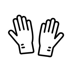 Obraz premium Cleaning gloves icon, protective equipment, vector illustration, simple design, monochrome style 