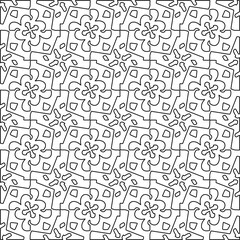 Obraz premium Linear pattern. Digital design.Black and white pattern for web page, textures, card, poster, fabric, textile.Linear Wallpaper Image.Repeating ornament.