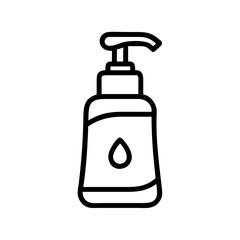 Obraz premium Soap dispenser icon, hygiene product, vector illustration, simple design, monochrome style