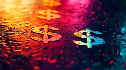 Conceptual Abstract Financial Data Visualization with Saturated Jewel Toned Organic Shapes