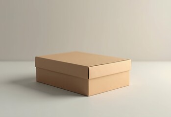 cardboard box, A rectangular box with a blank surface for packaging design, branding, customization