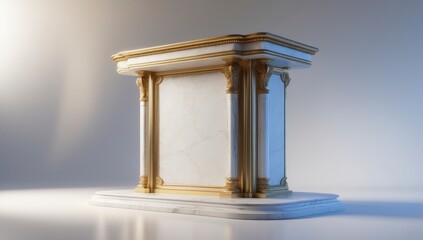 Obraz premium Elegant Marble and Gold Counter Design Luxury Home Decor