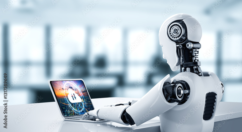 Poster cloud computing software for modish remote work and personal data storage
