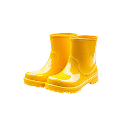 Rubber Boots Isolated on White