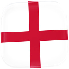 Obraz premium Elegant and Professional United Kingdom Flag Icon with a Three-Dimensional Glossy Effect for UI Design, Mobile Apps, and Web Projects. United Kingdom National flag.