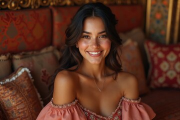 portrait of  a colombian woman