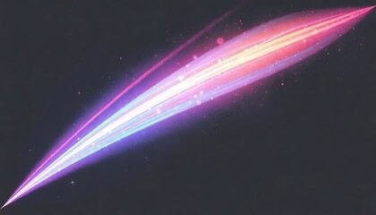Obraz premium Colorful Comet Streak White Background