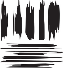 Black brush strock set 