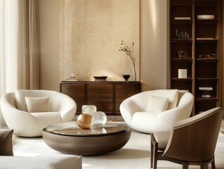 Modern Living Room Interior Showing Comfortable Furnishings and Decoration