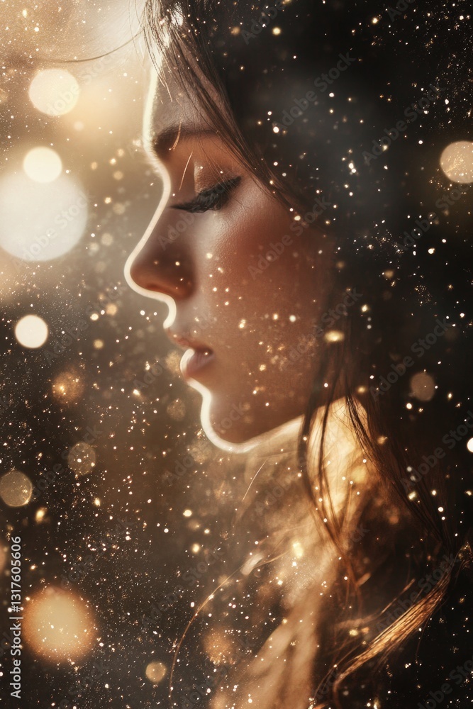 Poster dust sparkling bokeh overlay - high-resolution overlays featuring delicate bokeh and glitter effects