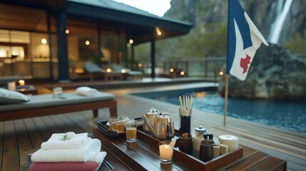 Luxury Resort Poolside Relaxation