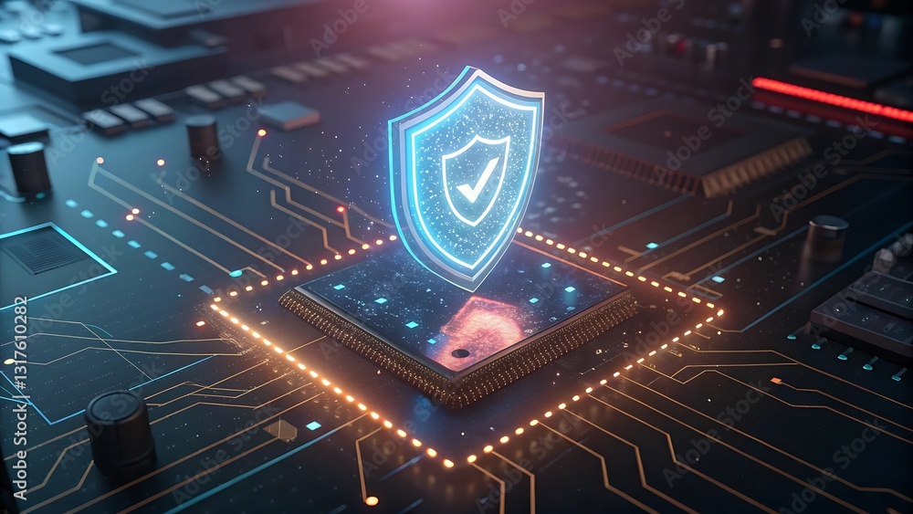 Poster secure digital shield protecting data on a circuit board