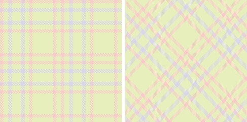 Dusty Cream Seamless Tartan with Cool Light Rose accents Fabric Design