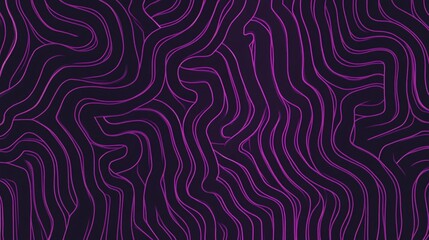 Fototapeta premium Minimalist maze pattern with purple squiggle lines, abstract banner
