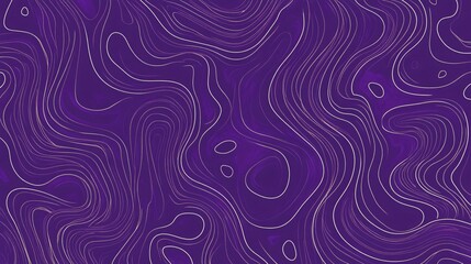 Organic doodle squiggle pattern, purple background with light lines