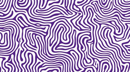 Purple squiggle wave lines, minimalist maze-inspired pattern