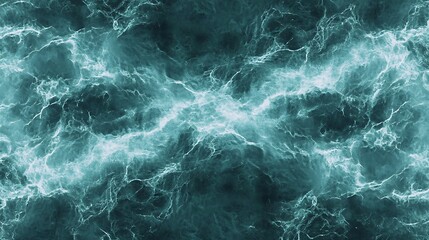 Obraz premium Abstract illustration of turbulent ocean waves with glowing light effects and dark background colors