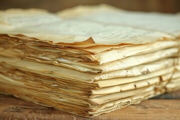 Close-Up Image of Vintage Paper Texture on White Background