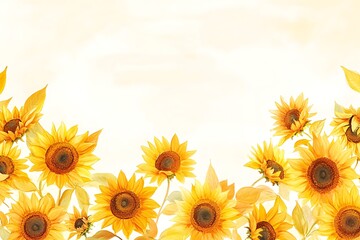 Watercolor Sunflowers in Autumnal Hues