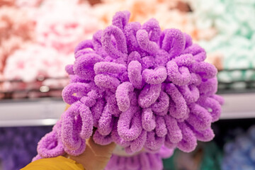 choose lilac purple threads for knitting. Hobbies and relax