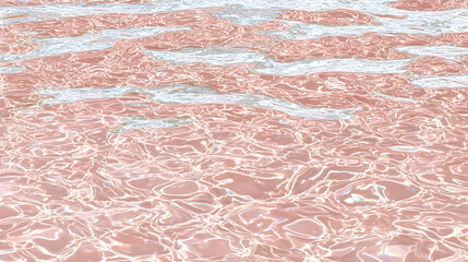 Fototapeta premium Pink water surface texture, sunlight reflection, pool ripples, summer background, website design