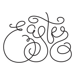 Easter hand lettering quote, calligraphy, cursive script, written text. Hand drawn style design, isolated vector. Holiday clip art. Seasonal advertising, promotion, card, banner, poster element