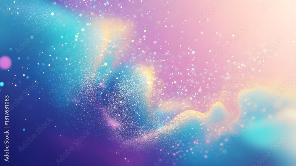 Poster dreamy abstract background with a blurred, soft, and colorful glow. this whimsical texture is filled