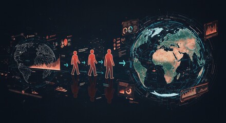 Global Migration Data Visualization of Human Movement Across the World