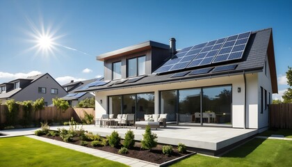 solar panels on a house
