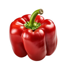 Red Paprika Isolated On White Background