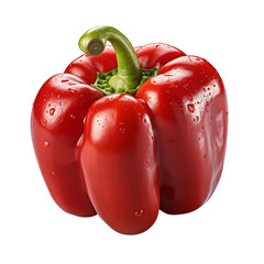 Red Bell Pepper Isolated On Transparent Background