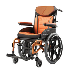 Brown Wheelchair Isolated On Transparent Background