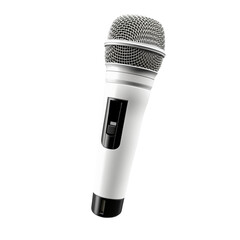 White Microphone On Transparent Background