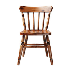 Kitchen Wooden Chair Isolated On Transparent Background
