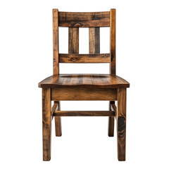 Old Wooden Chair Isolated On White Background