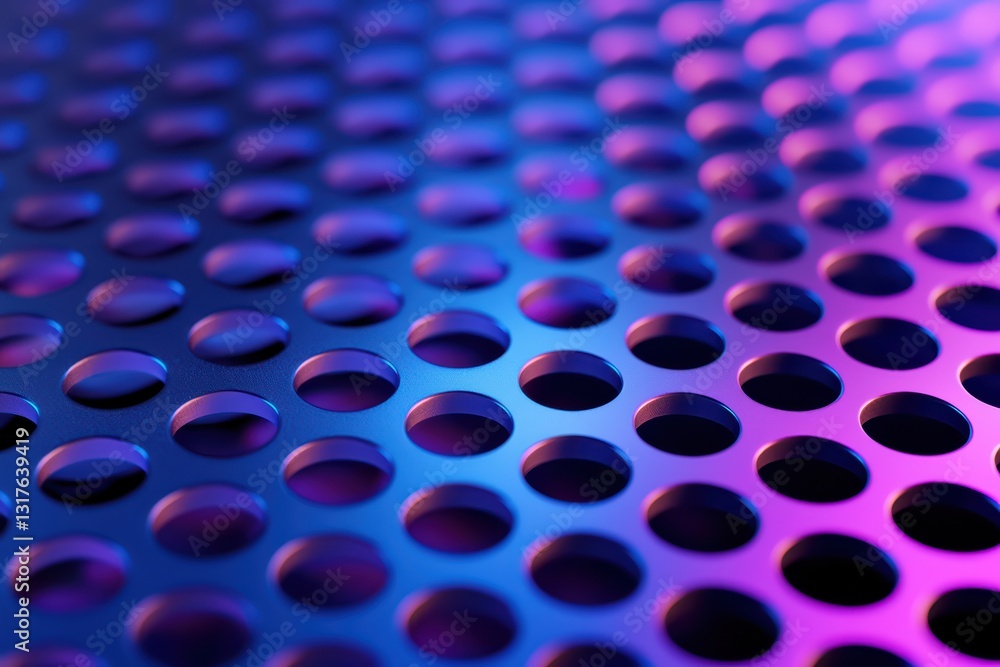 Poster vibrant 3d holographic grid pattern with glowing tech aesthetics in abstract design