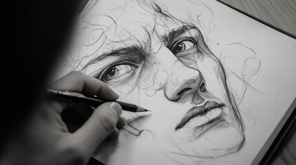 Obraz premium Hand Drawn Sketches in a Notebook