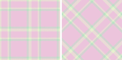 Pastel Seamless Tartan in Smoky Eggshell tones Fabric Design