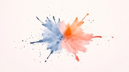 Naklejka premium Surreal Galaxy Watercolor Mind Break Apart Colorful Particles
