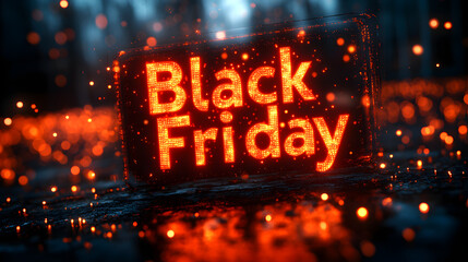Glowing Black Friday Sale Banner