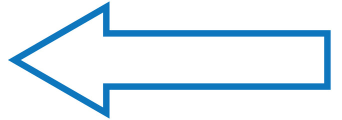 Obraz premium black arrow pointing to the left.