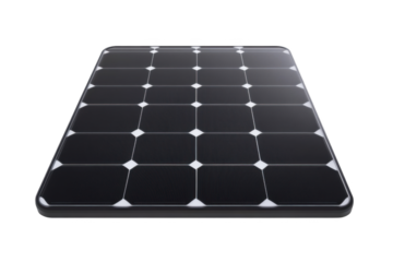 Solar panel isolated on a white background, in a simple style, as a PNG image